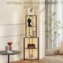 Voir la diapositive 6 : HOMCOM Lampadaire étagère LED d'angle réglable - lampe étagère 4 niveaux design H.163cm - MDF noir