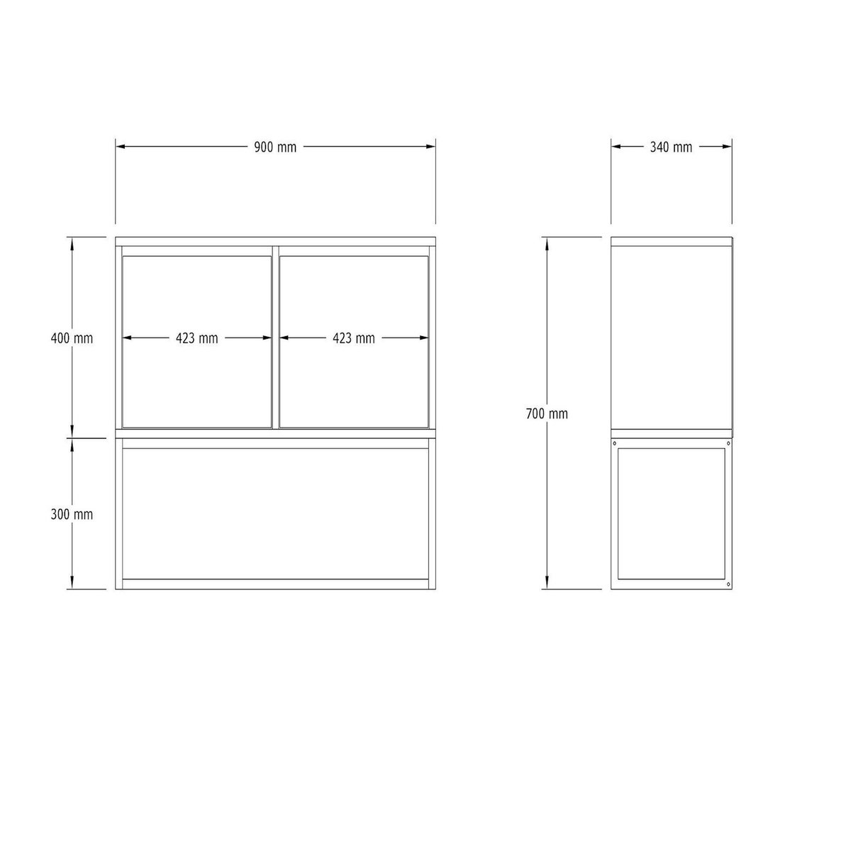 Habitat et Jardin Console en bois  Zermat  - 34 x 90 x 70 cm - Travertin