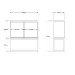 Habitat et Jardin Console en bois  Zermat  - 34 x 90 x 70 cm - Travertin