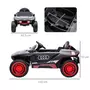 HOMCOM Buggy électrique enfant - voiture électrique enfant - RS Q e-tron Duna - 12V, V. max. 5Km/h - télécommande, effets - rouge noir