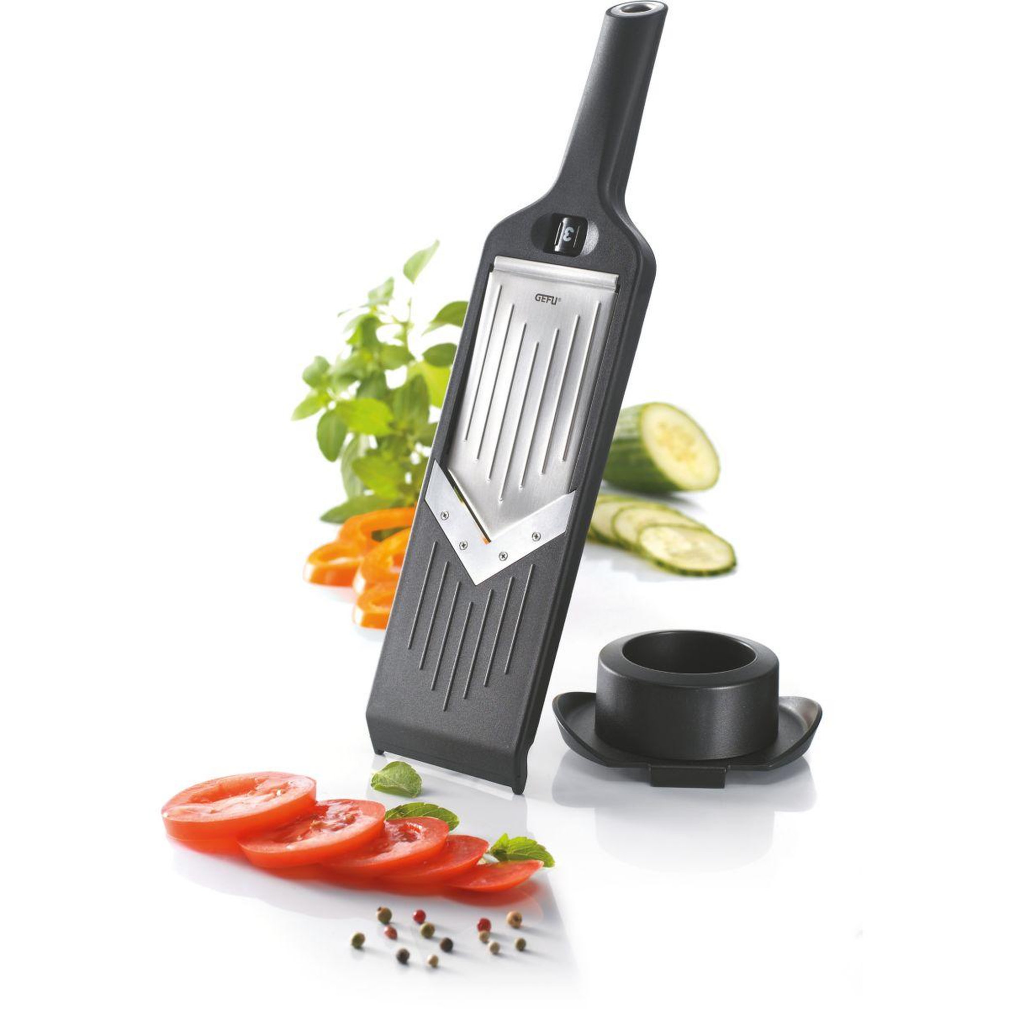 Voir la diapositive 1 : GEFU Ustensile de cuisine Gefu violi découpeur réglable en acier inoxydable