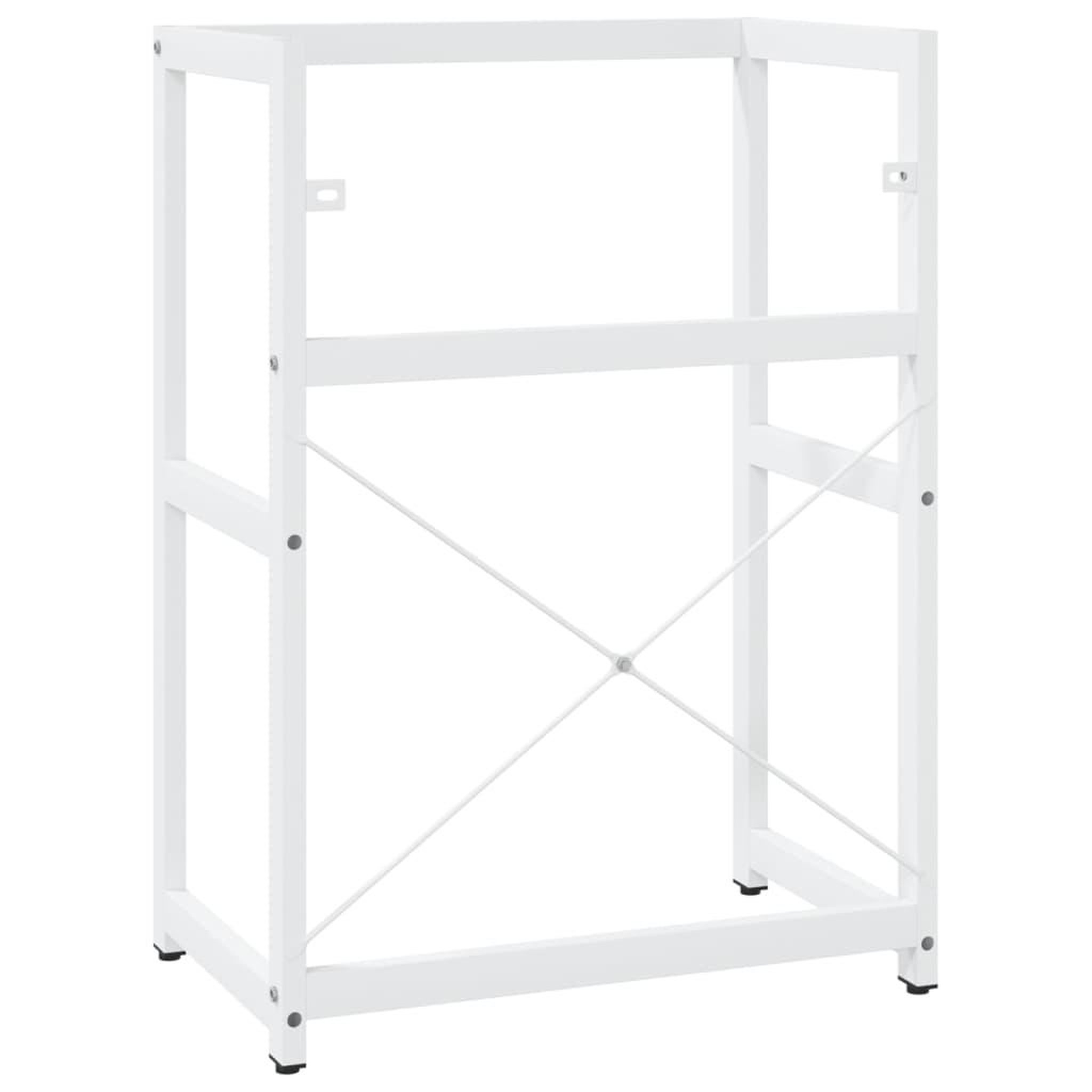 Voir la diapositive 5 : VIDAXL Cadre de lavabo de salle de bain Blanc 59x38x83 cm Fer