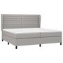 Voir la diapositive 3 : VIDAXL Sommier a lattes de lit avec matelas Gris clair 200x200cm Tissu