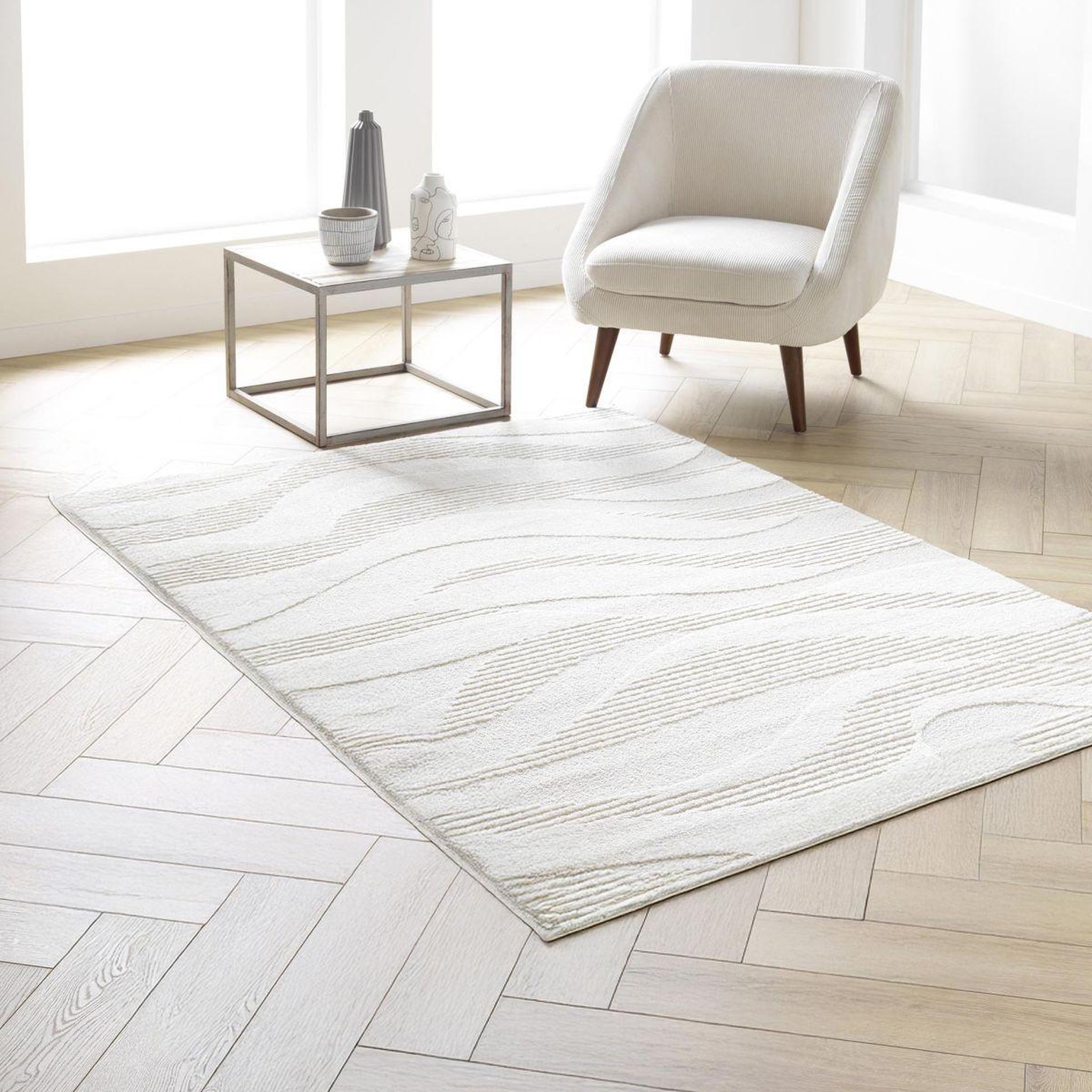 Voir la diapositive 3 : Douceur d'Intérieur Tapis déco en relief  jalisco  120x170cm naturel
