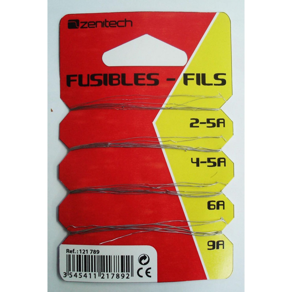 CENTRALE BRICO Fil fusible plomb 2-5A + 4-5A + 6A + 9A