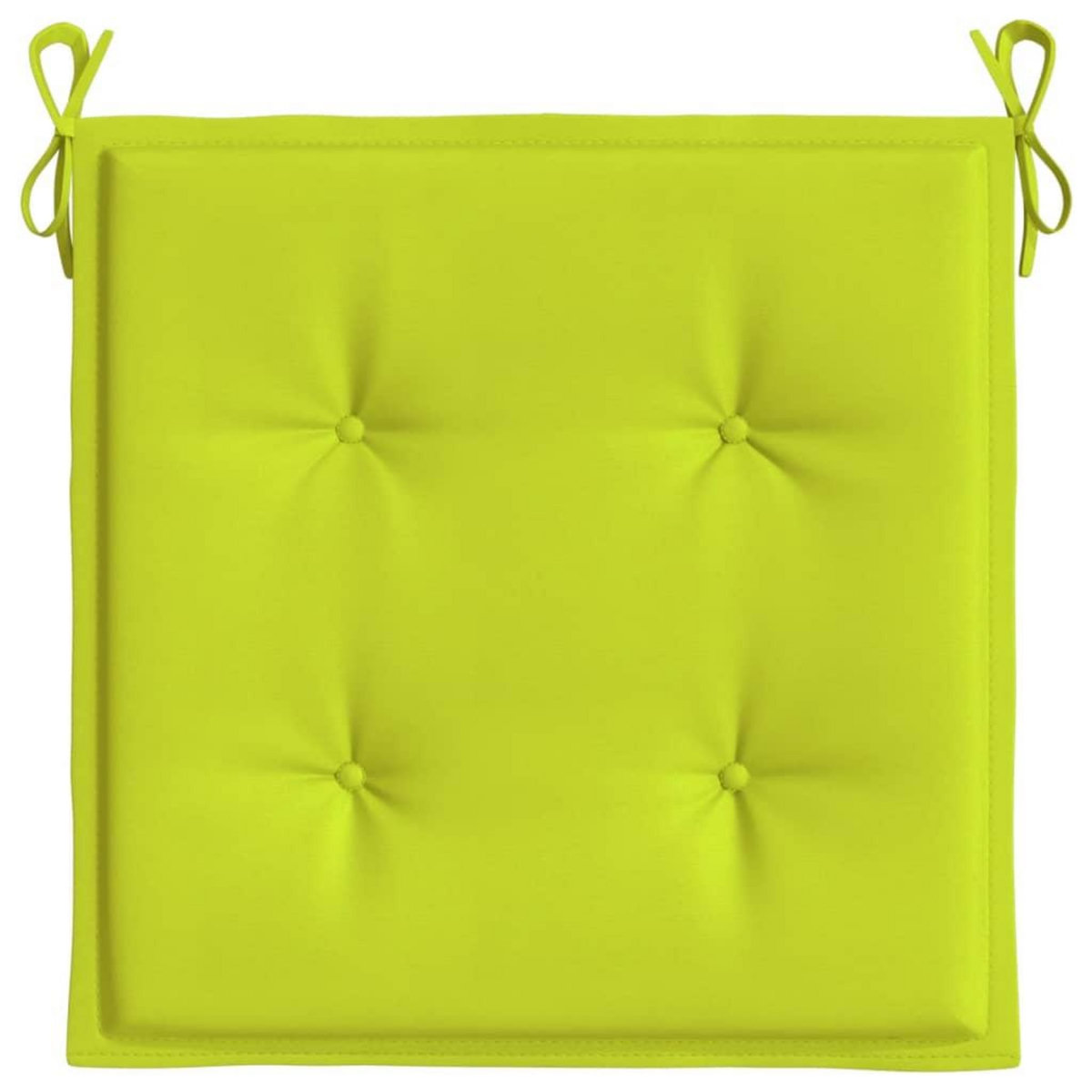VIDAXL Coussins de chaise de jardin lot de 4 vert vif 50x50x3 cm