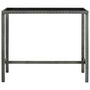 Voir la diapositive 4 : VIDAXL Ensemble de bar de jardin 7 pcs et coussins Resine tressee Gris