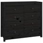 Voir la diapositive 2 : VIDAXL Armoire laterale Noir 100x40x90 cm Bois de pin massif