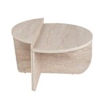 Habitat et Jardin Table basse en bois  Orion  - 90 x 60 x 30 cm - Travertin