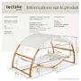 Voir la diapositive 6 : tectake Hamac avec cadre en bois pour 2 personnes marron teck