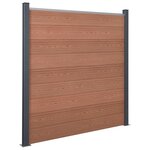 VIDAXL Ensemble de panneaux de cloture marron 180x186 cm WPC
