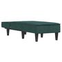 Voir la diapositive 3 : VIDAXL Chaise longue vert fonce velours