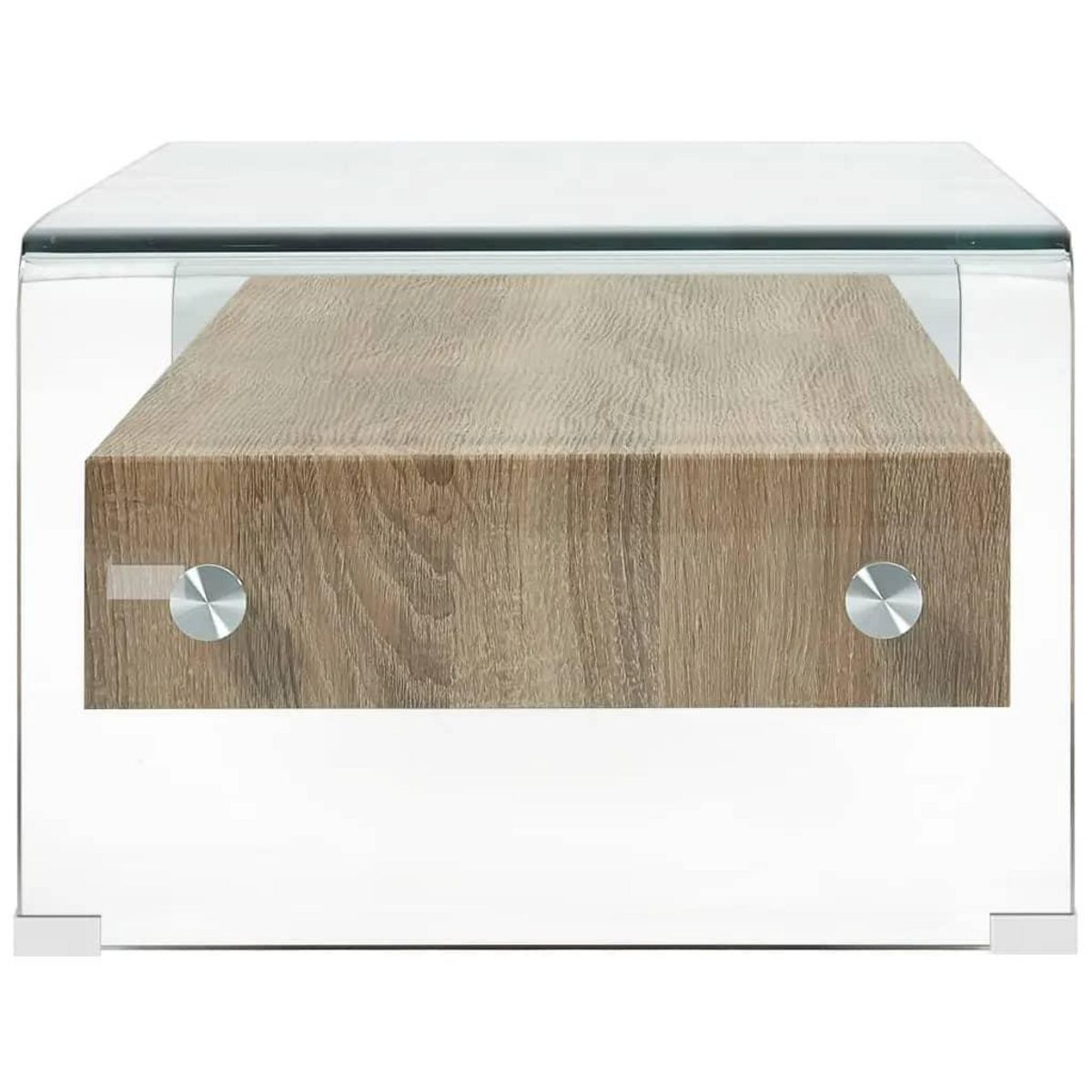 VIDAXL Table basse Clair 98x45x31 cm Verre trempe