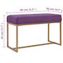 Voir la diapositive 5 : VIDAXL Banc 80 cm Violet Velours