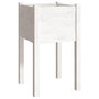 Voir la diapositive 4 : VIDAXL Jardinieres d'exterieur 2 pcs Blanc 40x40x70 cm Bois de pin