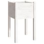 Voir la diapositive 4 : VIDAXL Jardinieres d'exterieur 2 pcs Blanc 40x40x70 cm Bois de pin