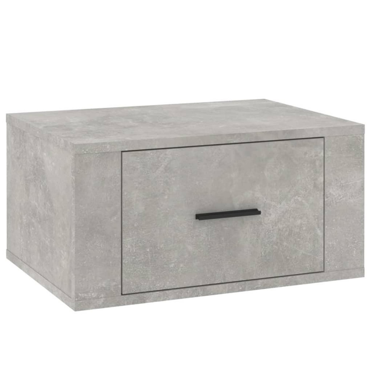 VIDAXL Table de chevet murale Gris beton 50x36x25 cm