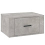 Voir la diapositive 2 : VIDAXL Table de chevet murale Gris beton 50x36x25 cm