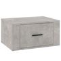 Voir la diapositive 2 : VIDAXL Table de chevet murale Gris beton 50x36x25 cm