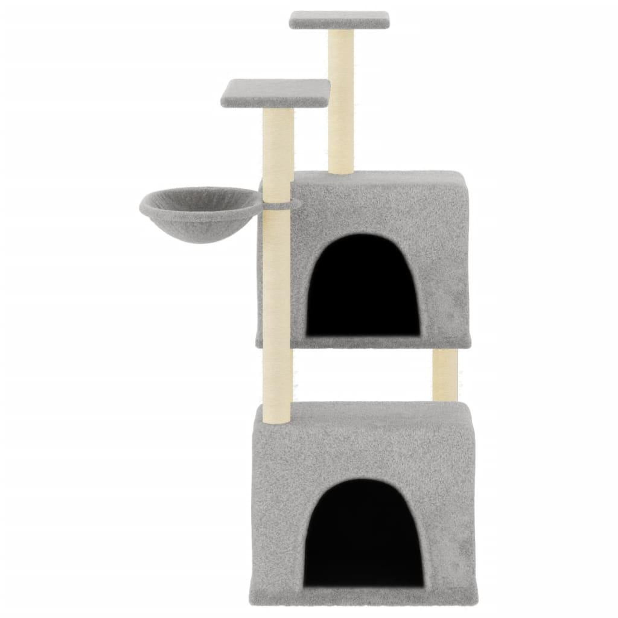 Voir la diapositive 3 : VIDAXL Arbre a chat avec griffoirs en sisal gris clair 122 cm