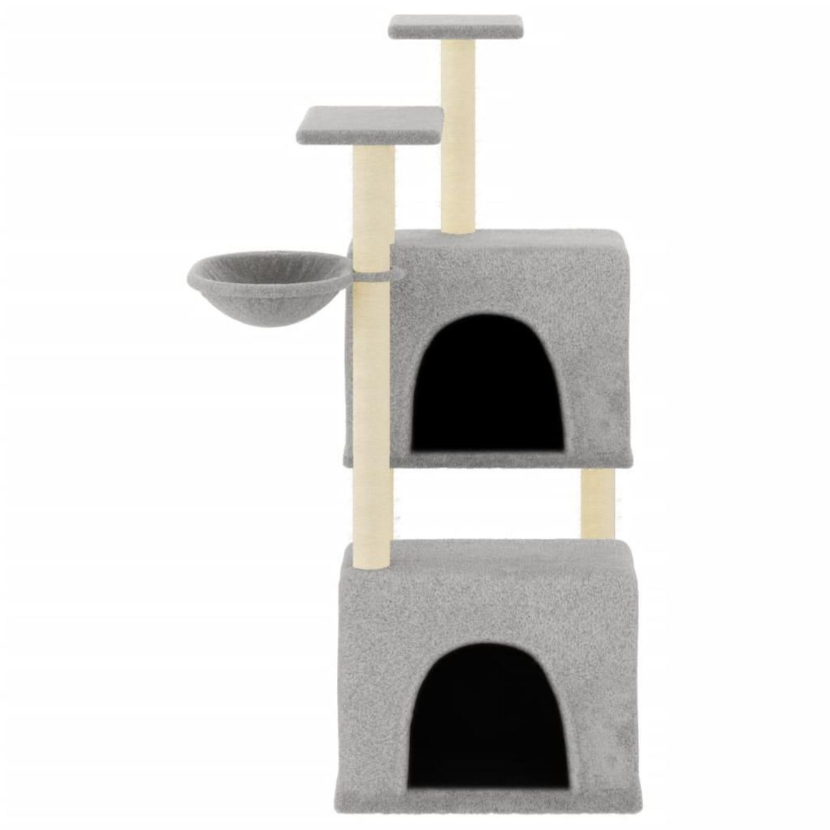 VIDAXL Arbre a chat avec griffoirs en sisal gris clair 122 cm
