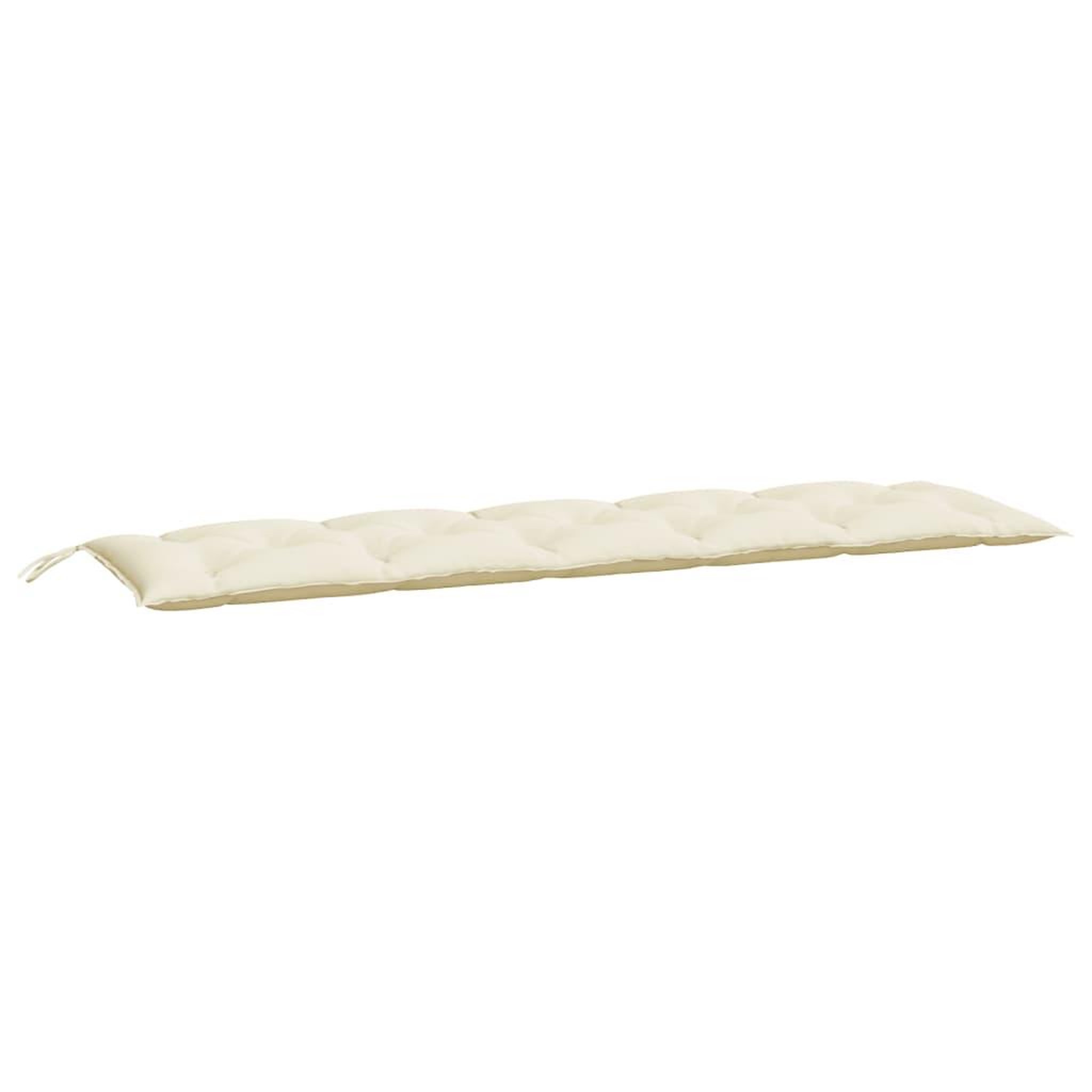 Voir la diapositive 2 : VIDAXL Coussin de banc de jardin blanc creme 180x50x7 cm tissu oxford