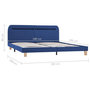 Voir la diapositive 6 : VIDAXL Cadre de lit avec LED sans matelas bleu tissu 180x200 cm