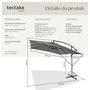 Voir la diapositive 6 : tectake Parasol 250 x 250 cm gris clair