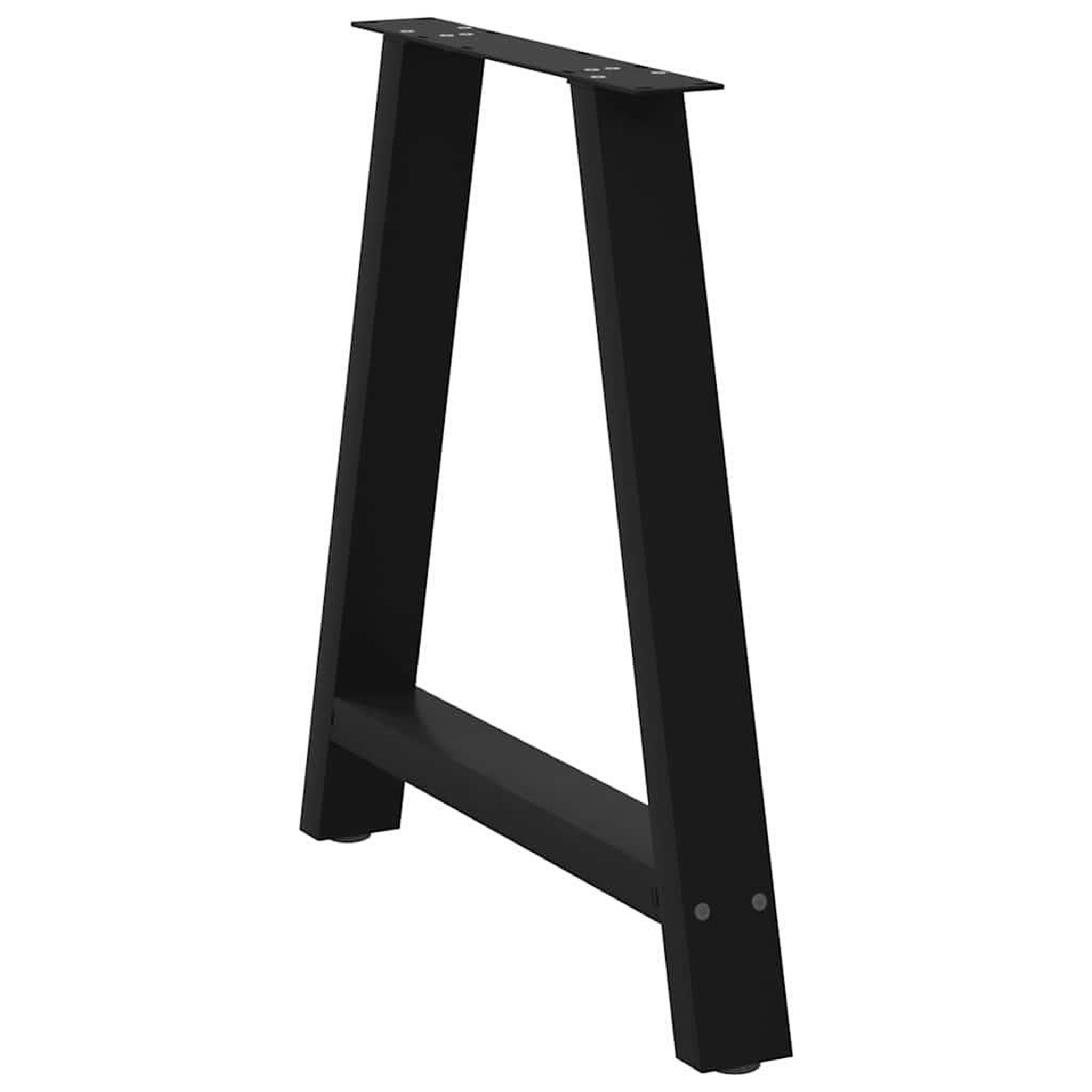 Voir la diapositive 4 : VIDAXL Pieds de table basse forme de A 2 pcs noir 80x(72-73) cm acier