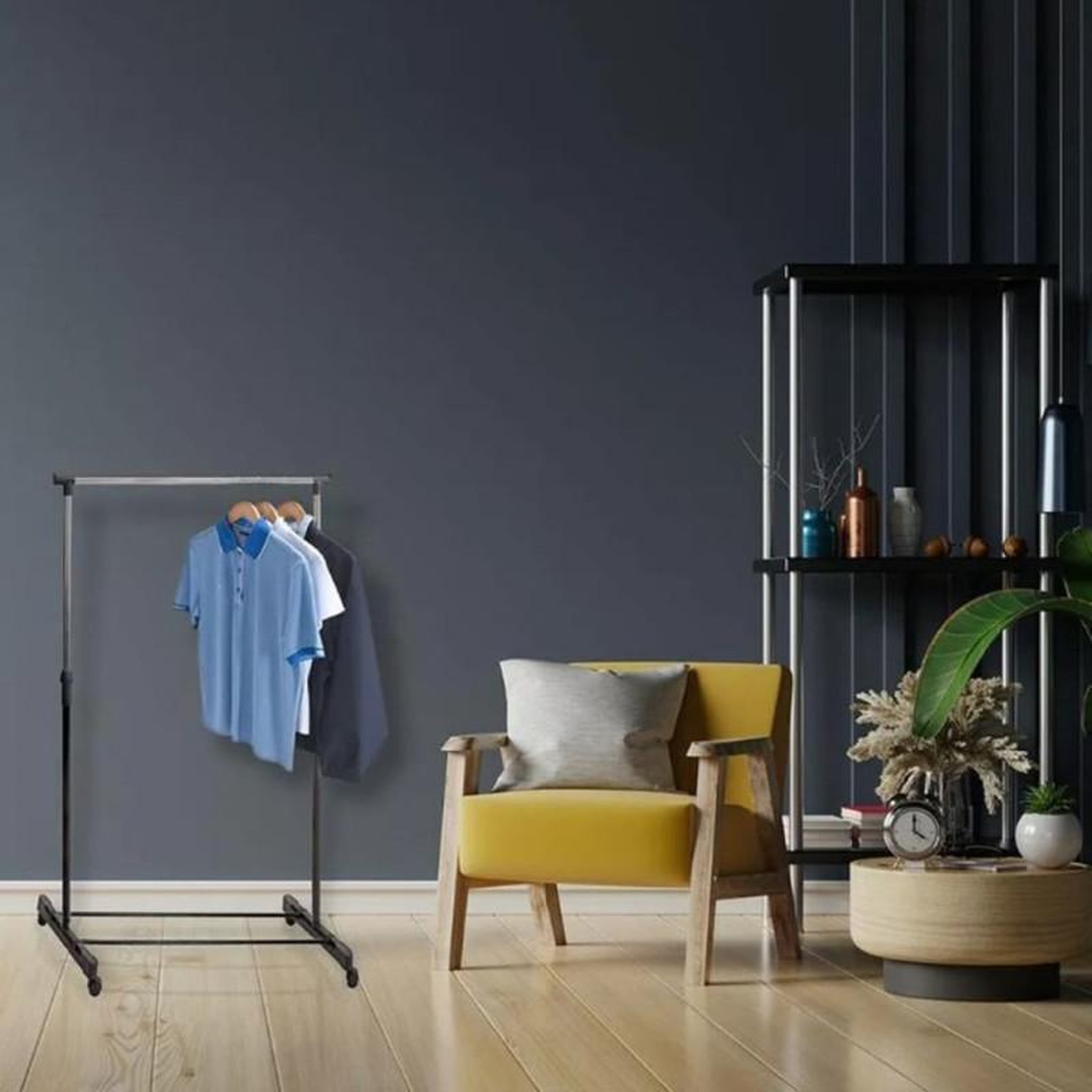 Storage solutions Storage solutions Penderie réglable sur roulettes 80x42x(90 165) cm