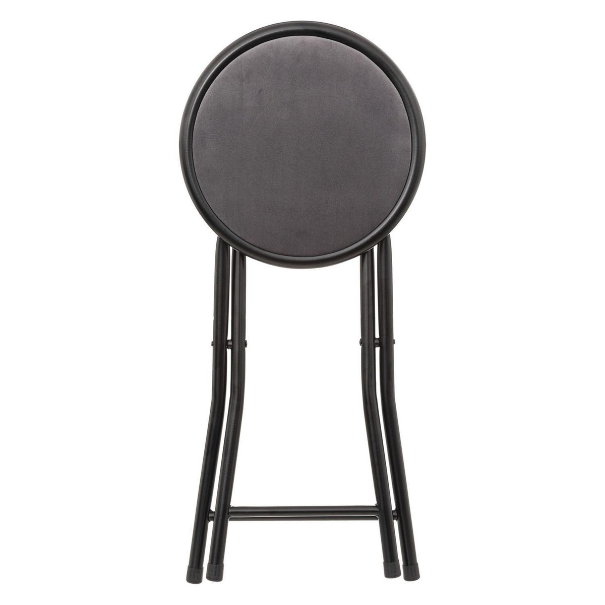 TOILINUX Lot de 2 Tabourets pliants avec effet velours