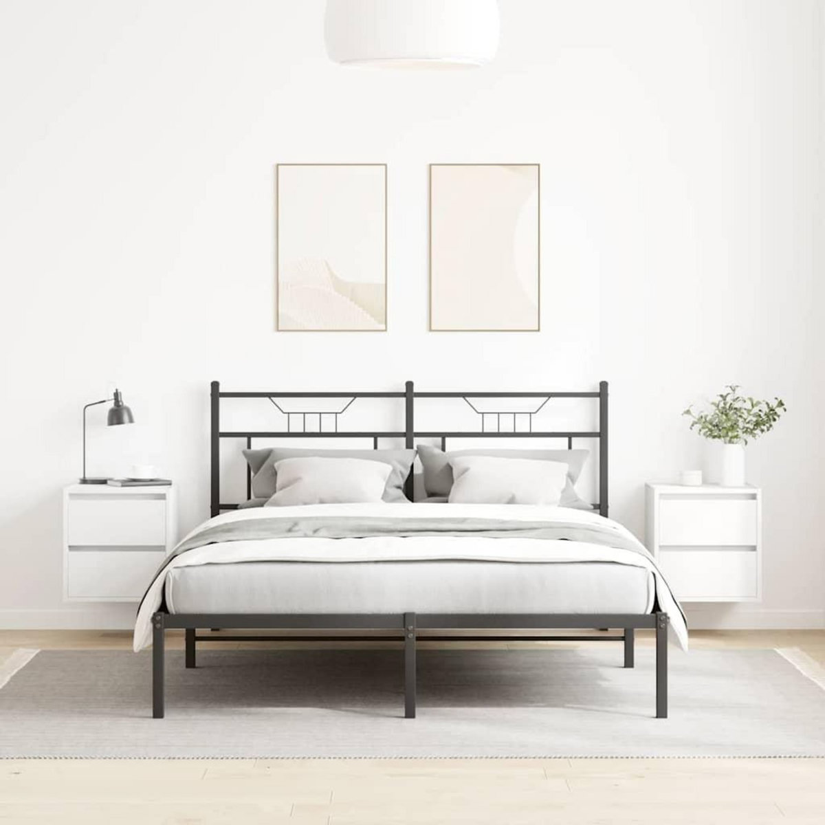 VIDAXL Tables de chevet murales 2 pcs blanc 38x34x40 cm