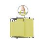 Voir la diapositive 3 : Habitat et Jardin Lt de 2 bains de soleil pliable  Lazy  - Avec pare soleil - Jaune