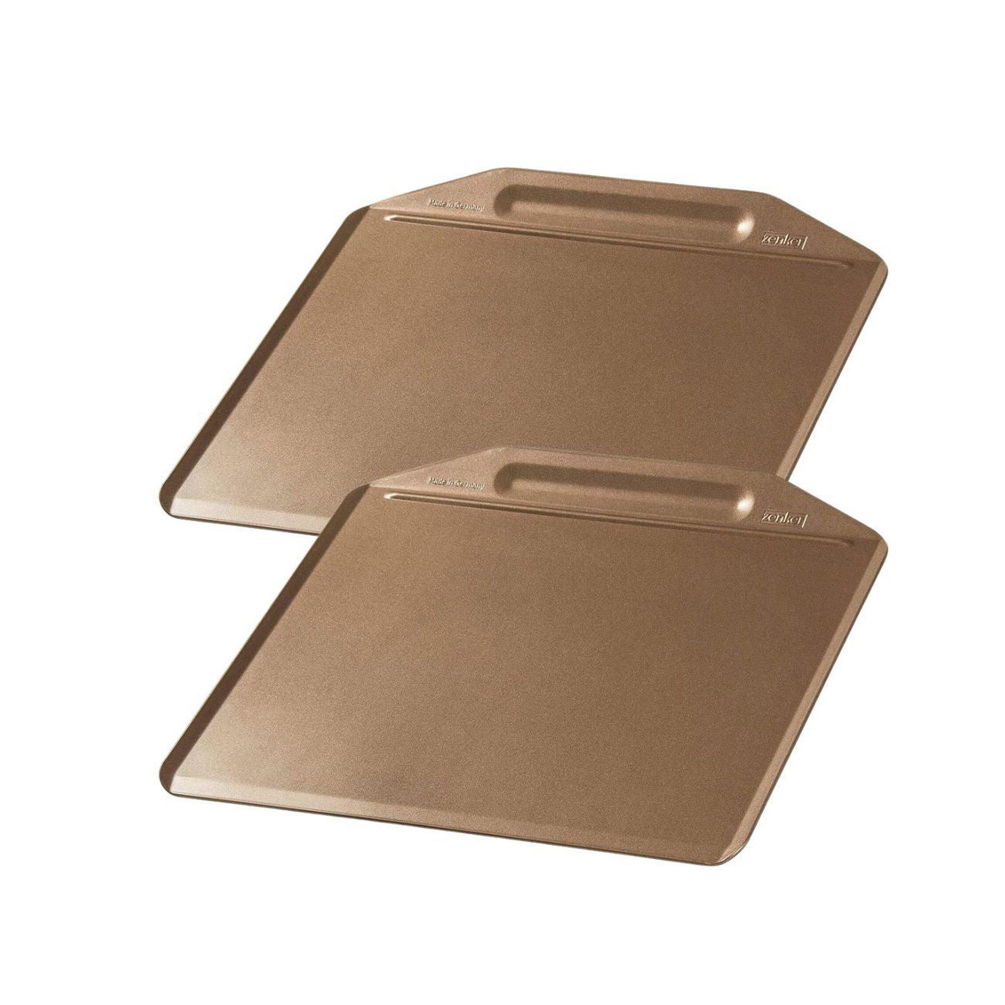 ZENKER Ensemble de 2 plaques à pâtisserie sans rebords 36 x 33 cm zenker mojave gold