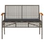 Voir la diapositive 4 : VIDAXL Banc de jardin avec coussin gris resine tressee et acacia