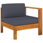 Voir la diapositive 4 : VIDAXL Salon de jardin 10 pcs avec coussins gris fonce Bois d'acacia