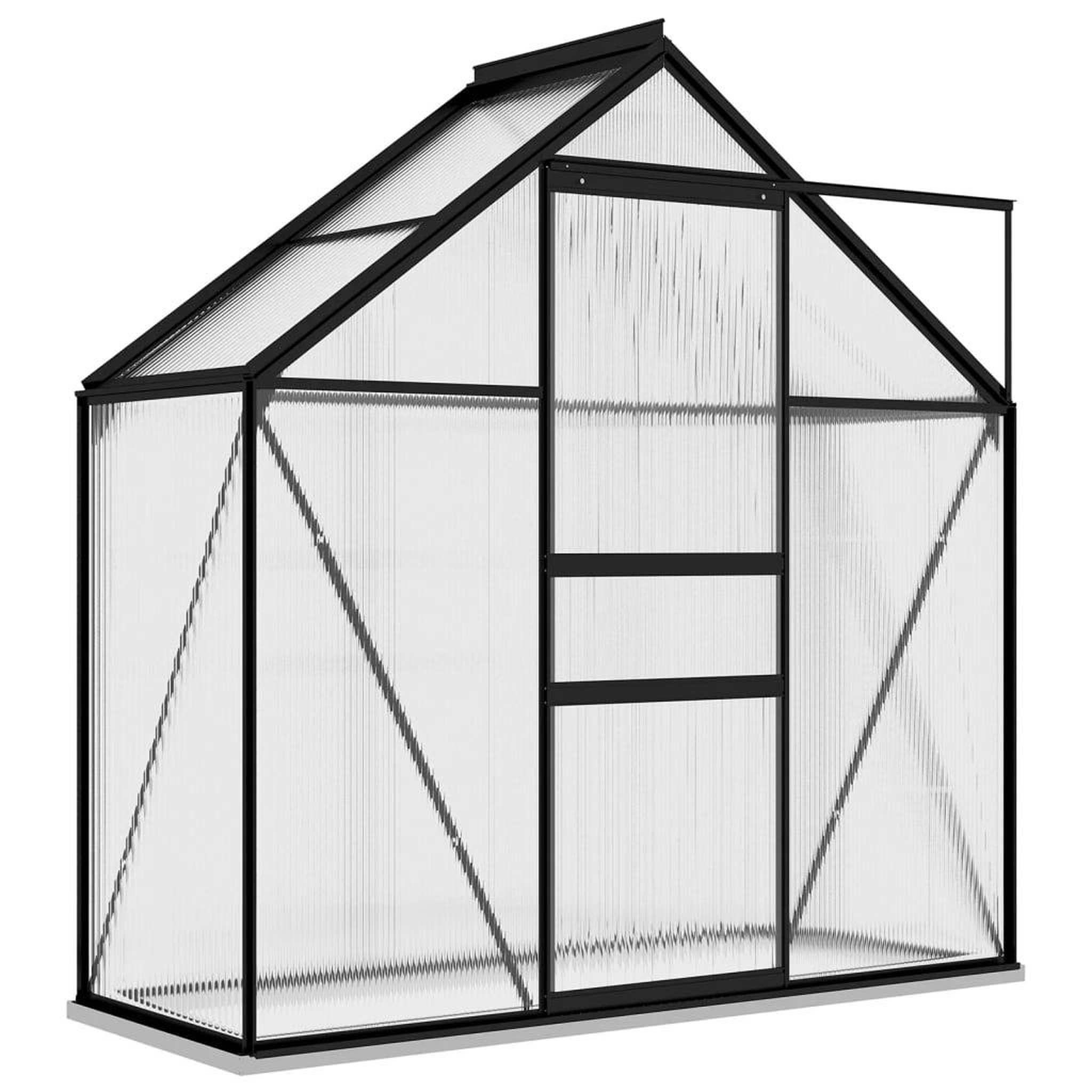 Voir la diapositive 2 : VIDAXL Serre Anthracite Aluminium 1,33 m^2