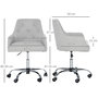 Voir la diapositive 3 : VINSETTO Chaise de bureau design Chesterfield capitonné hauteur réglable pivotant 360° piètement chromé tissu gris