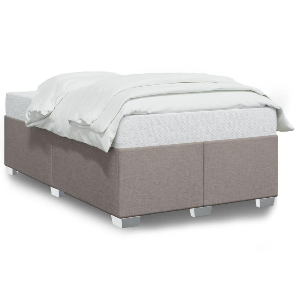 VIDAXL Cadre de lit sans matelas taupe 120x200 cm tissu