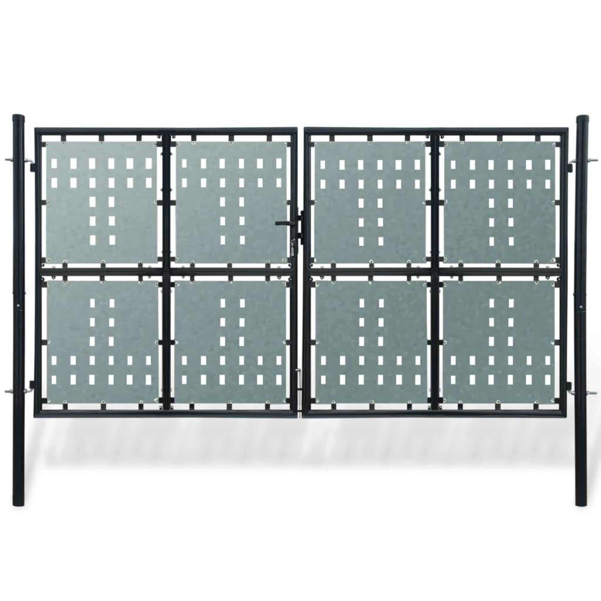 Voir la diapositive 1 : VIDAXL Portail simple de cloture Noir 300x200 cm