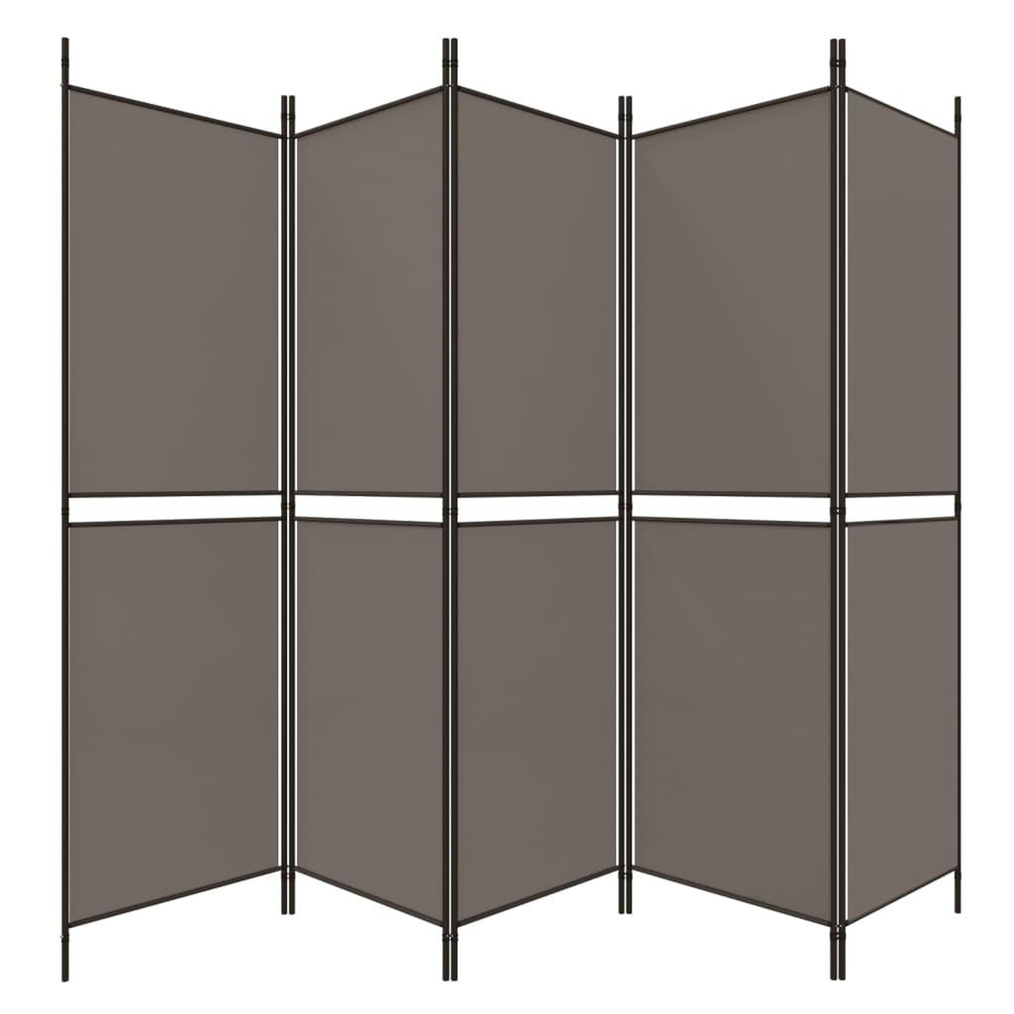 Voir la diapositive 5 : VIDAXL Cloison de separation 5 panneaux Anthracite 250x220 cm Tissu