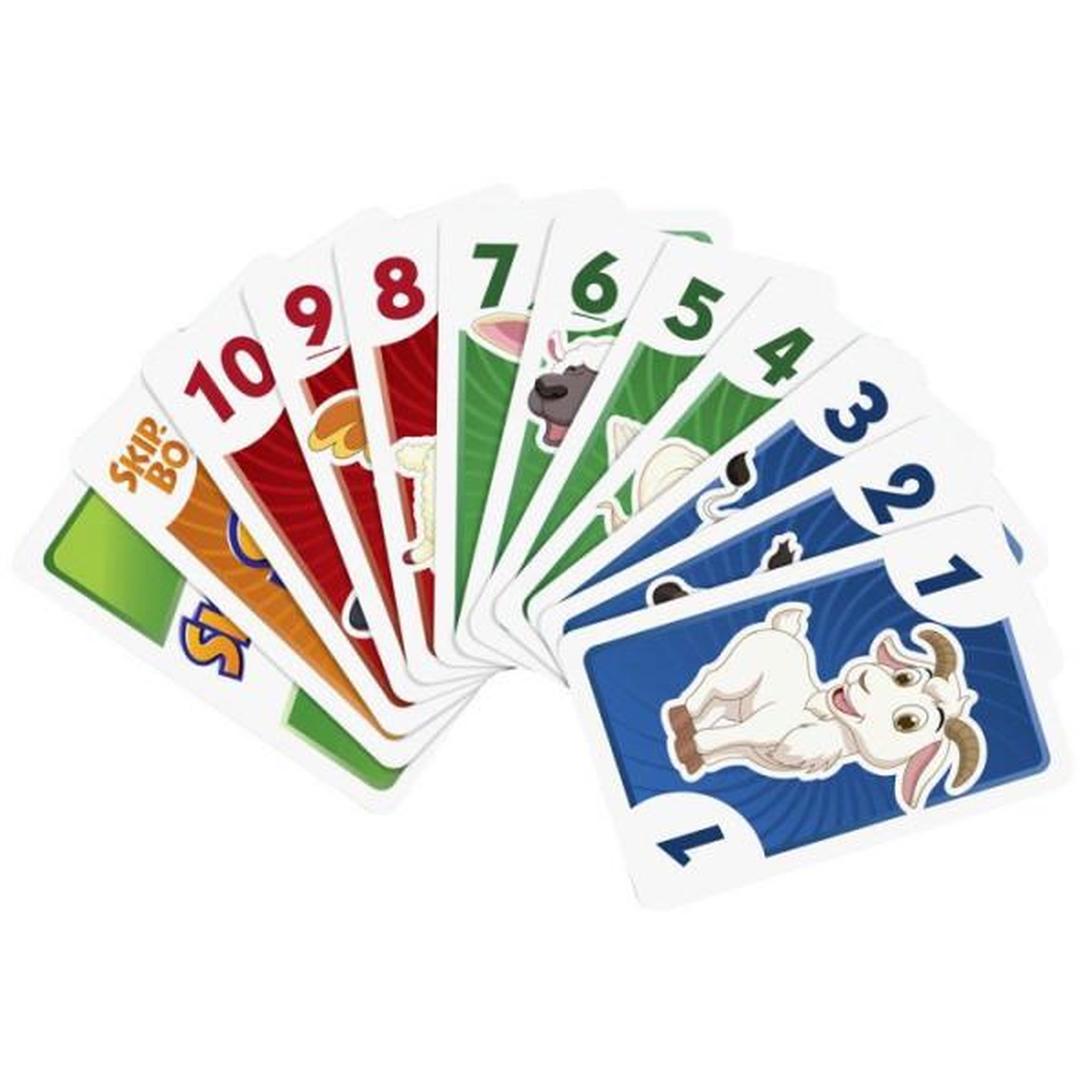 Voir la diapositive 2 : MATTEL Skip-Bo Junior - Jeu de cartes - Mattel Games - 2 niveaux de jeu, 112 cartes - Dès 5 ans