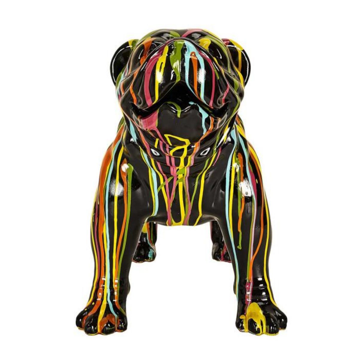 Paris Prix Statuette Déco Coulure  Molosse  50cm Multicolore