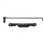 CENTRALE BRICO Crochet sur platine et crémaillère acier prépeint, H.70 x L.350 x P.20 mm