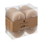 Voir la diapositive 4 : COMPTOIR DE LA BOUGIE Lot de 4 Bougies Votives  Rustic  4,5cm Taupe