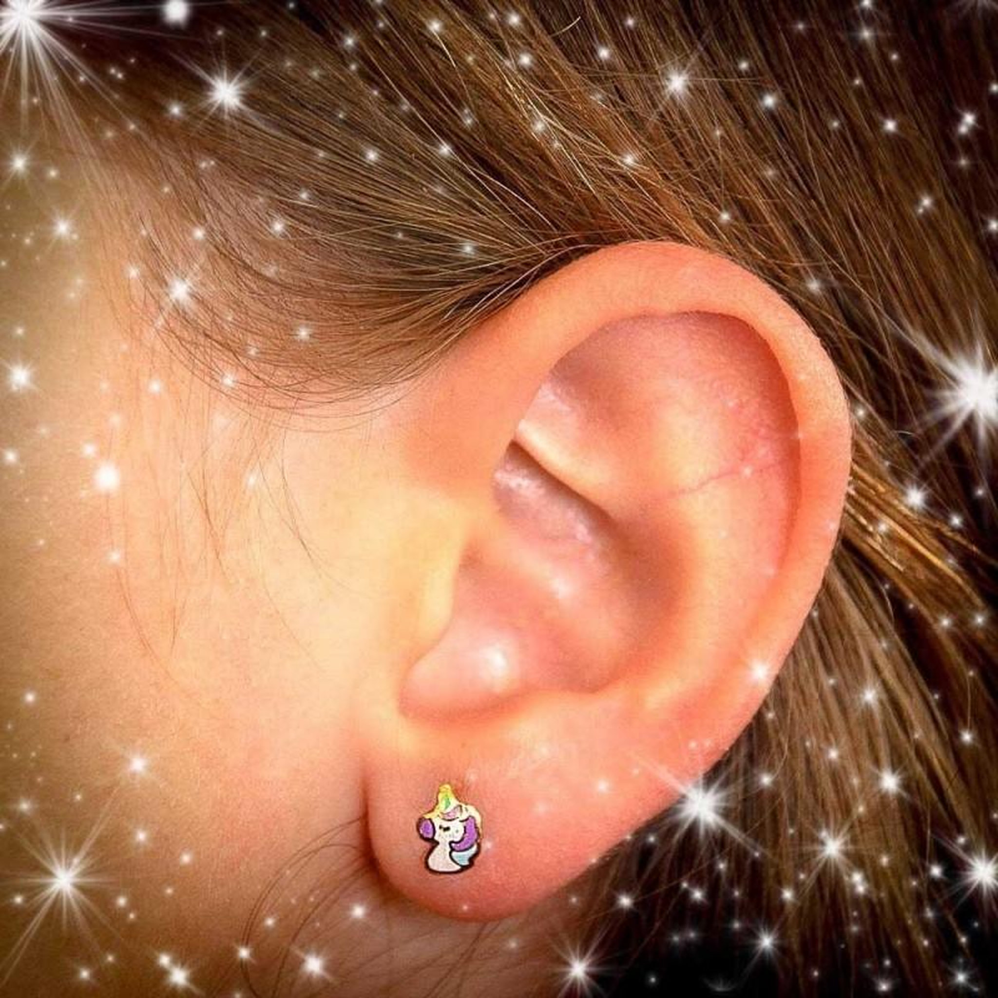 Voir la diapositive 4 : L'ATELIER D'AZUR Boucles d'Oreilles Or 18 Carats 750/000 Jaune - Licornes