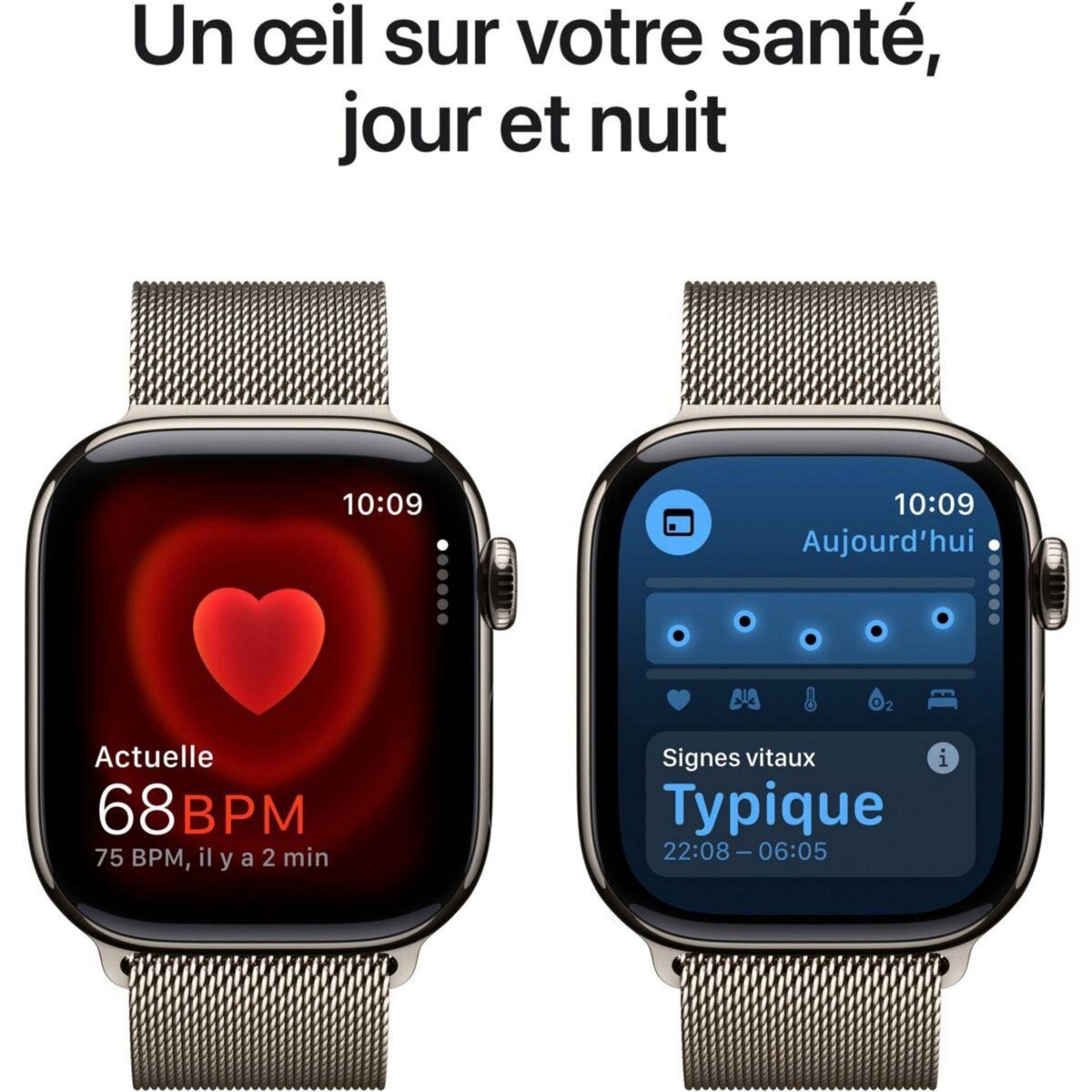 APPLE Montre connectée Serie 10 46mm Titane Naturel Loop Cell