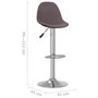 Voir la diapositive 6 : VIDAXL Tabourets de bar lot de 2 taupe tissu