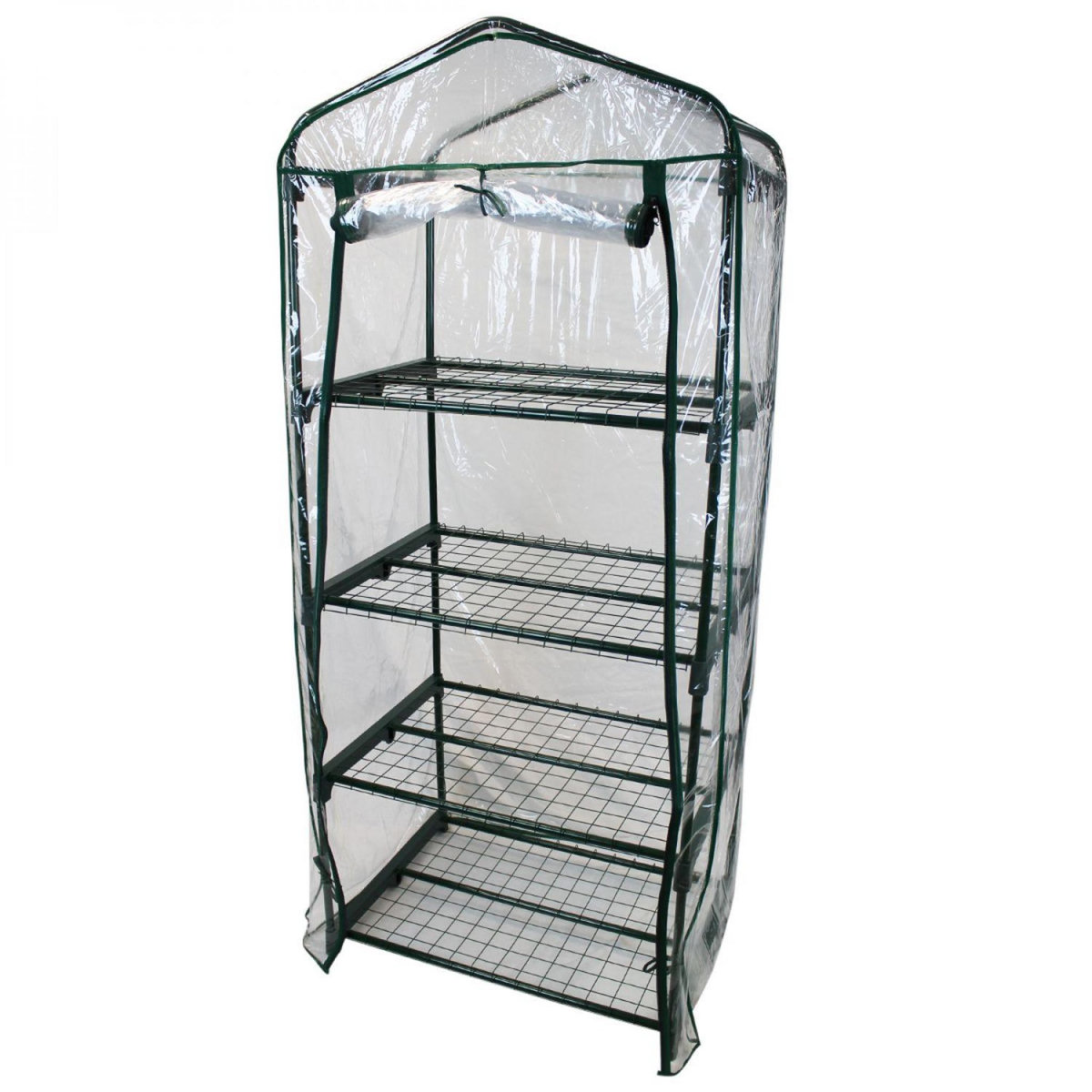 LINXOR Serre de jardin 4 étagères 69 x 49 x 160 cm transparente en plastique PVC