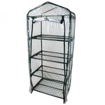 LINXOR Serre de jardin 4 étagères 69 x 49 x 160 cm transparente en plastique PVC